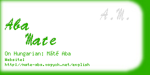 aba mate business card